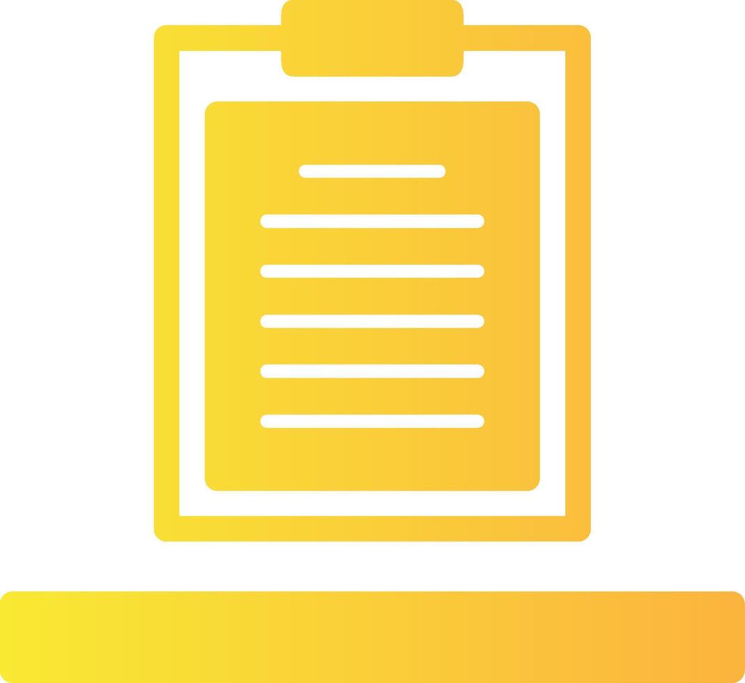 Clipboard Solid Multi Gradient Icon vector