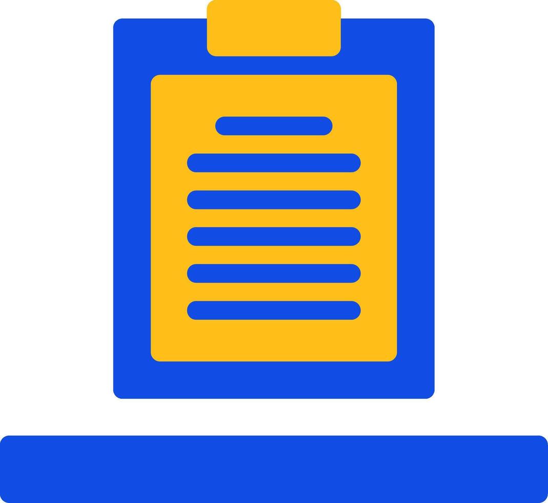 Clipboard Flat Two Color Icon vector