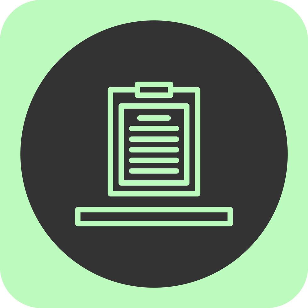 Clipboard Linear Round Icon vector