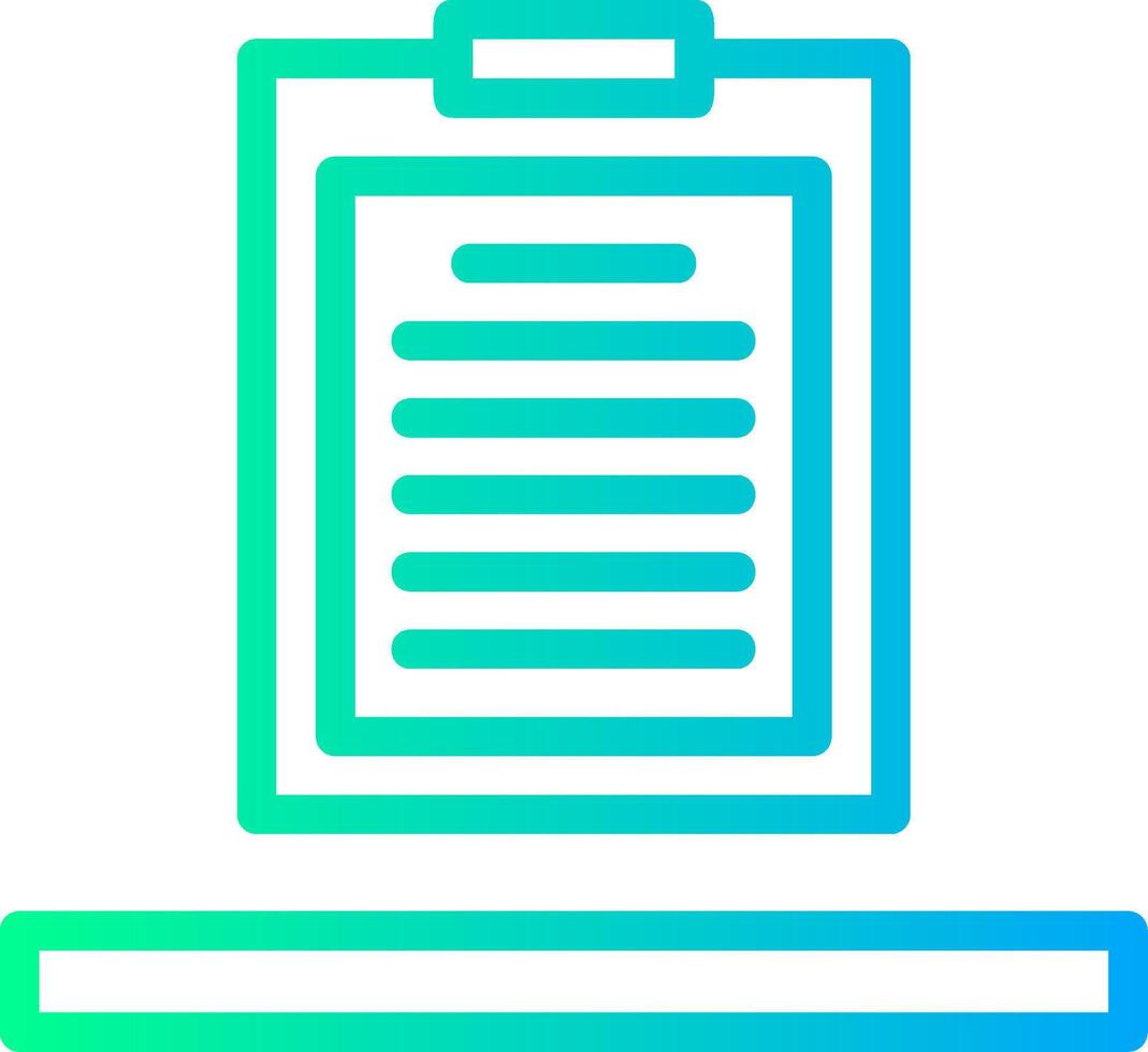 Clipboard Linear Gradient Icon vector