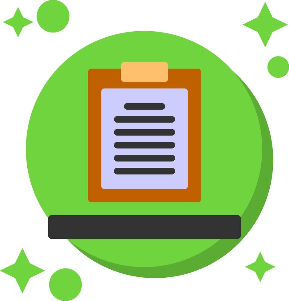 Clipboard Tailed Color Icon vector