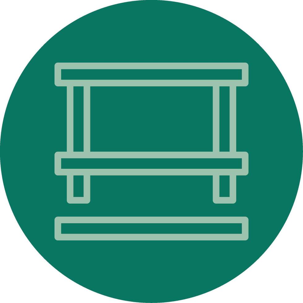 Table Line Multi color Icon vector