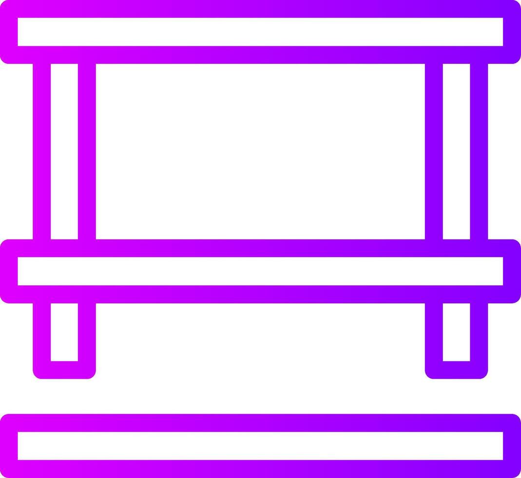 Table Linear Gradient Icon vector