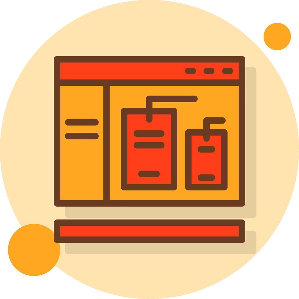 Tags Filled Shadow Circle Icon vector