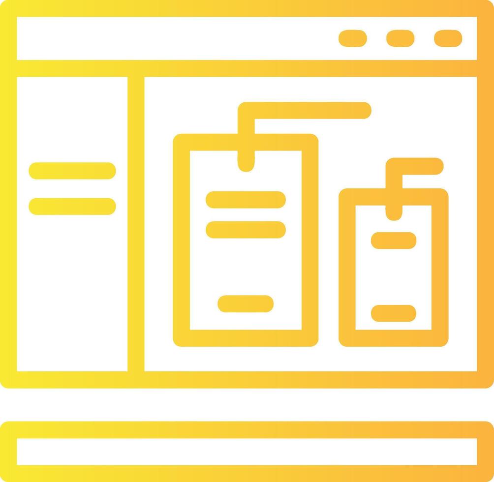 Tags Linear Gradient Icon vector