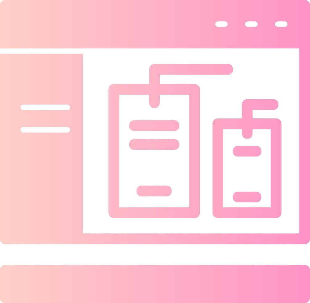 Tags Solid Multi Gradient Icon vector