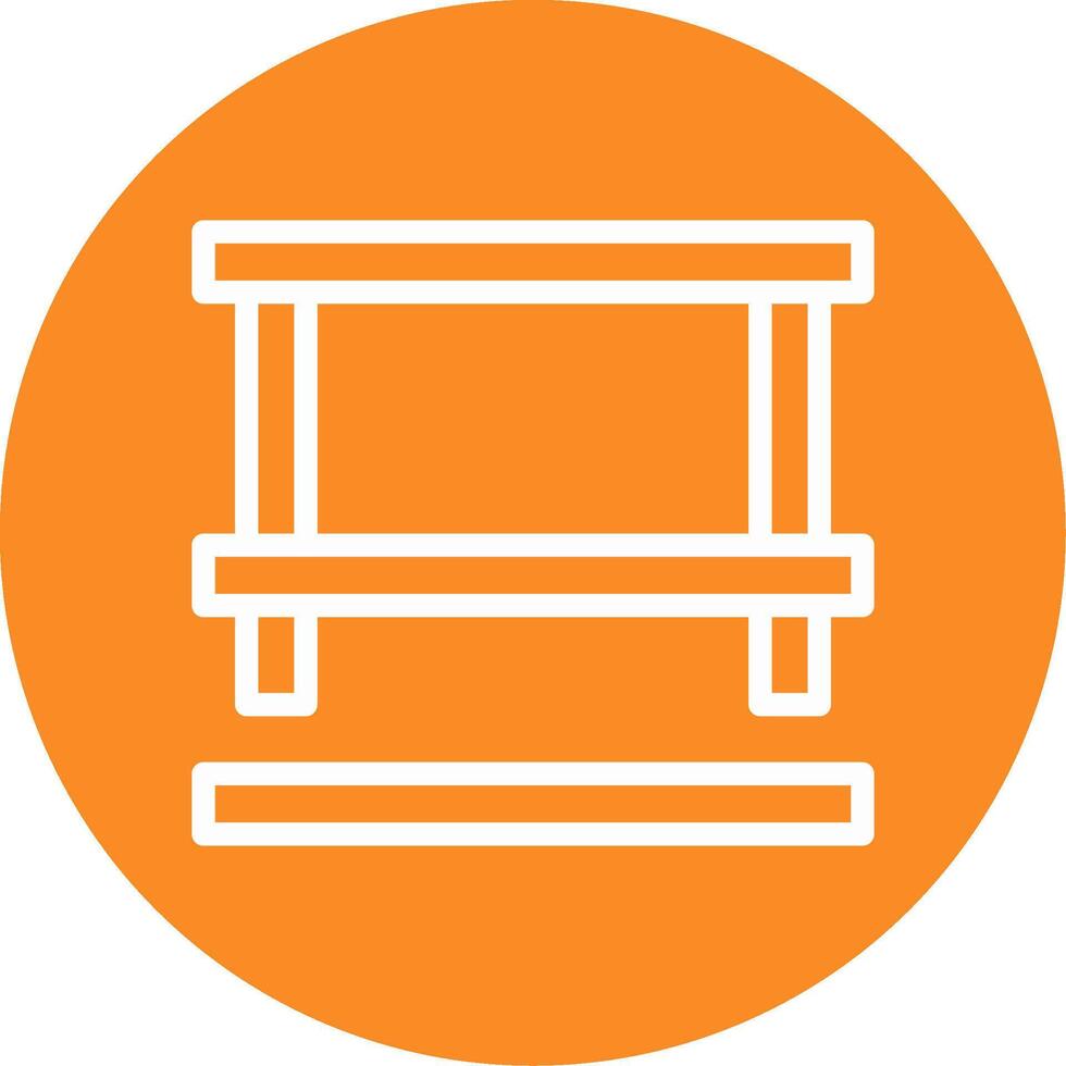 Table Outline Circle Icon vector