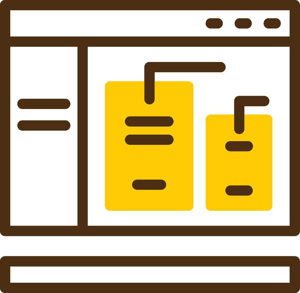 Tags Yellow Lieanr Circle Icon vector