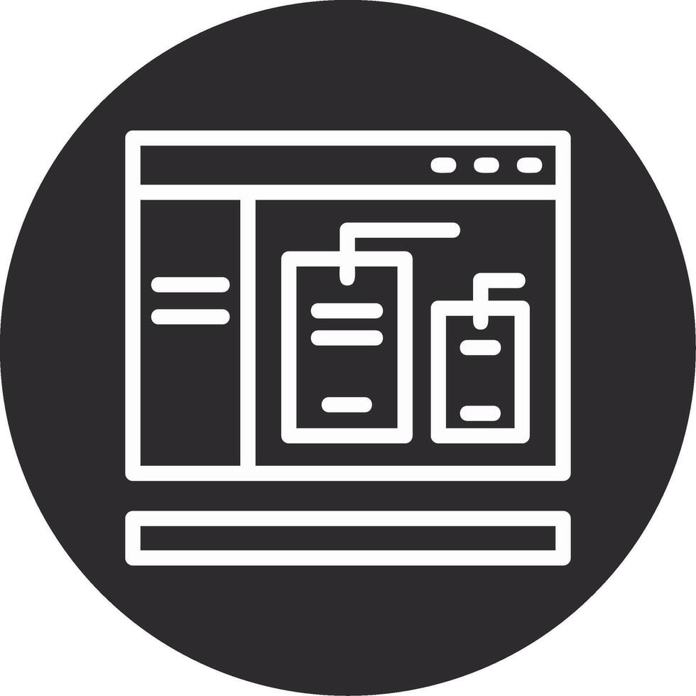 Tags Inverted Icon vector