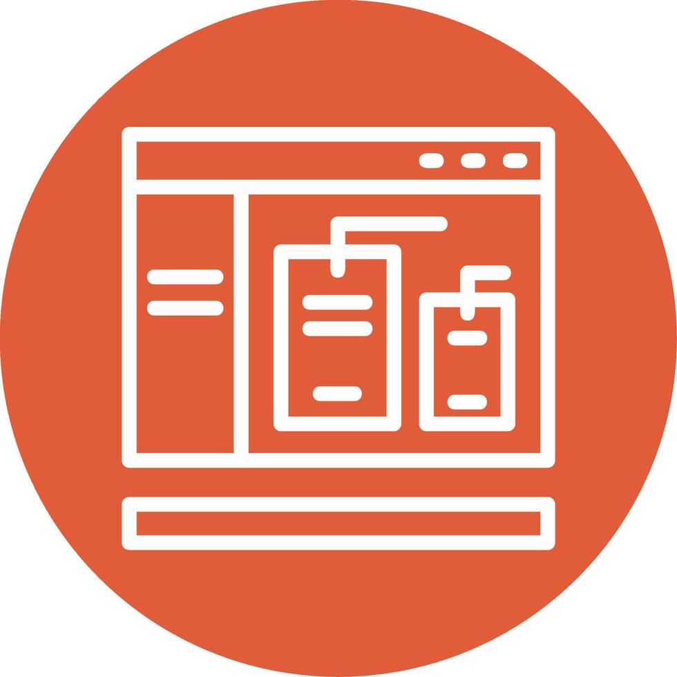 Tags Outline Circle Icon vector