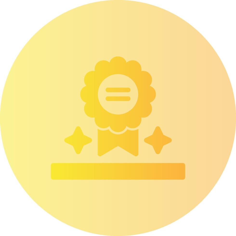 Medal Gradient Circle Icon vector