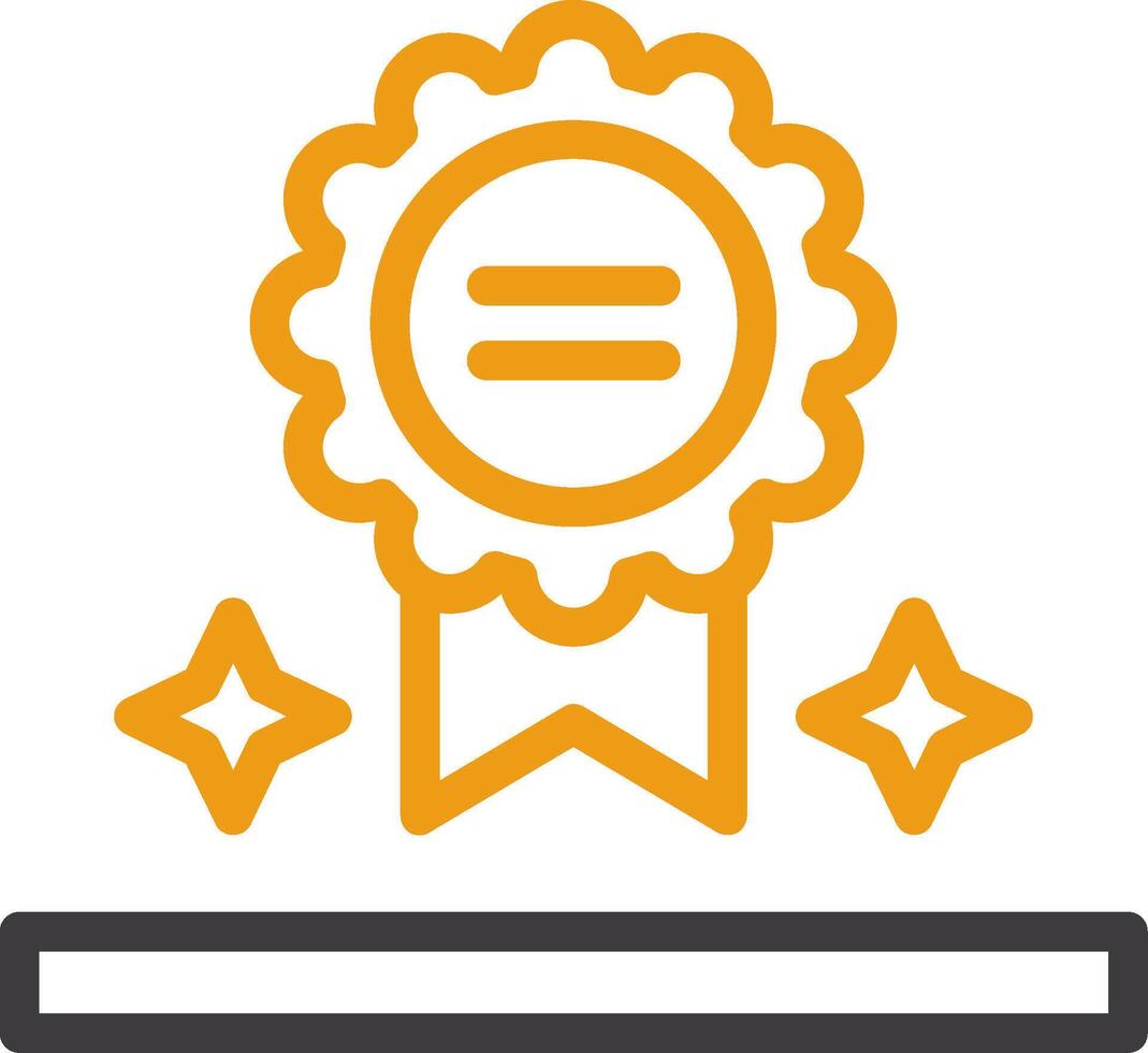 Medal Line Two Color Icon vector