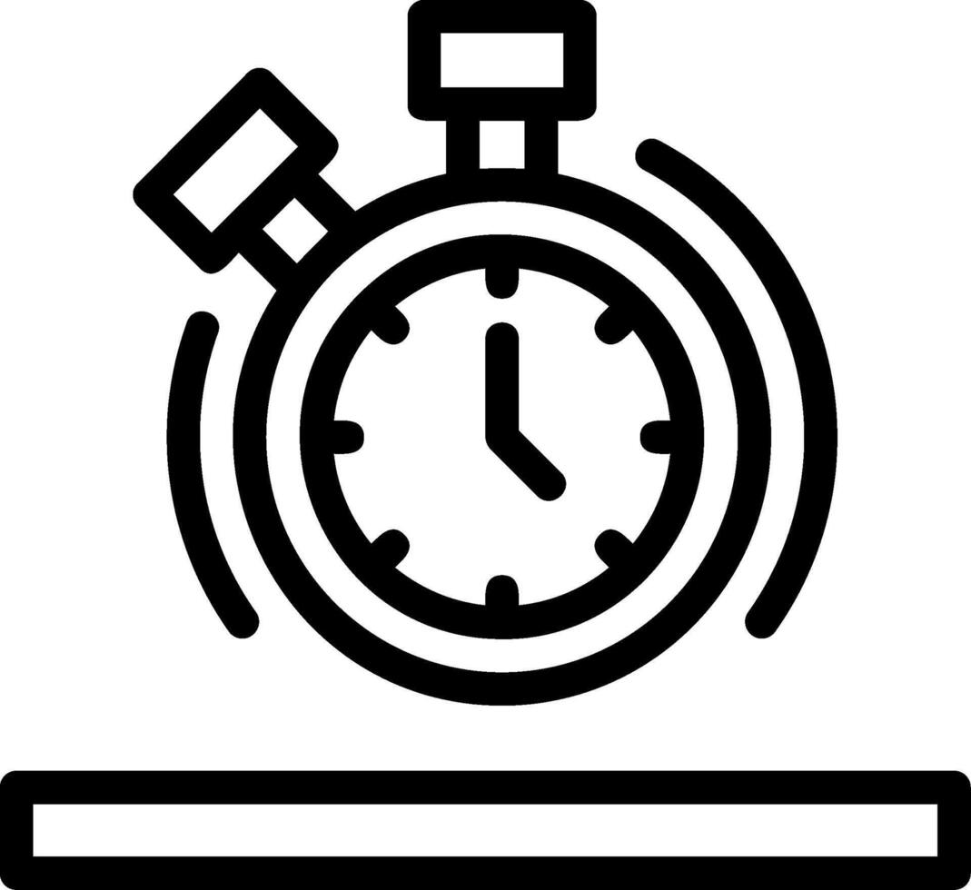 Stopwatch Line Icon vector