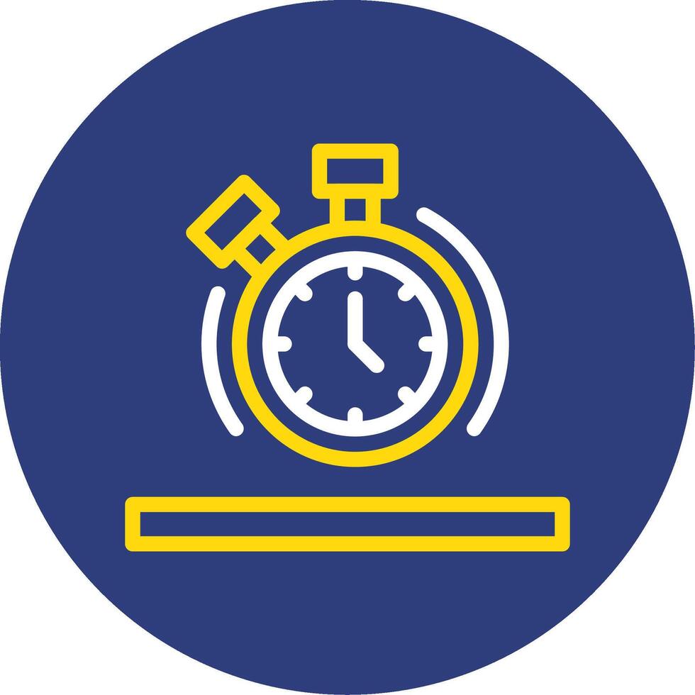 Stopwatch Dual Line Circle Icon vector