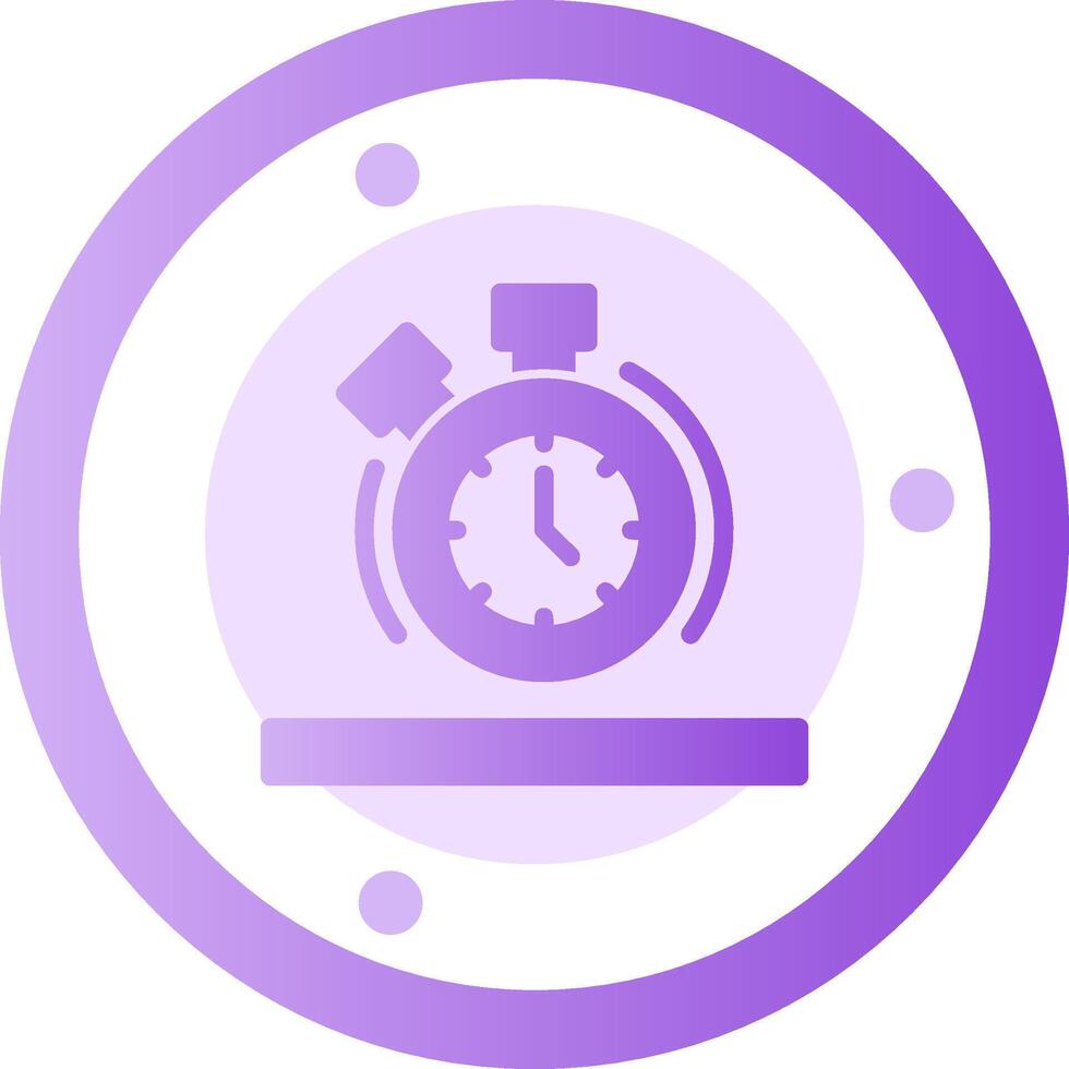 Stopwatch Glyph Gradient Icon vector