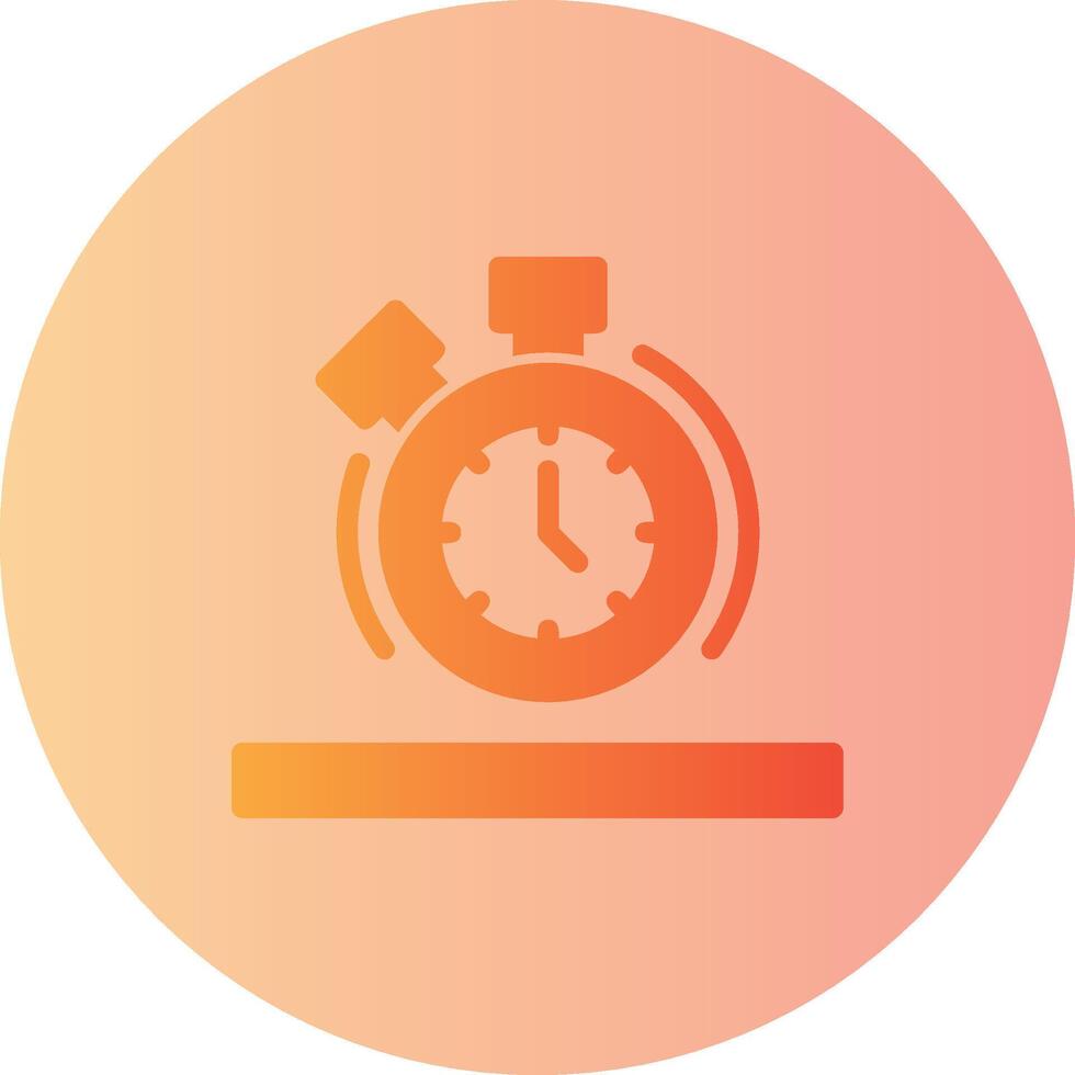 Stopwatch Gradient Circle Icon vector