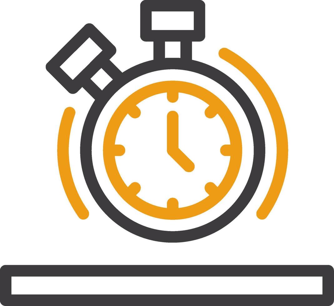 Stopwatch Line Two Color Icon vector