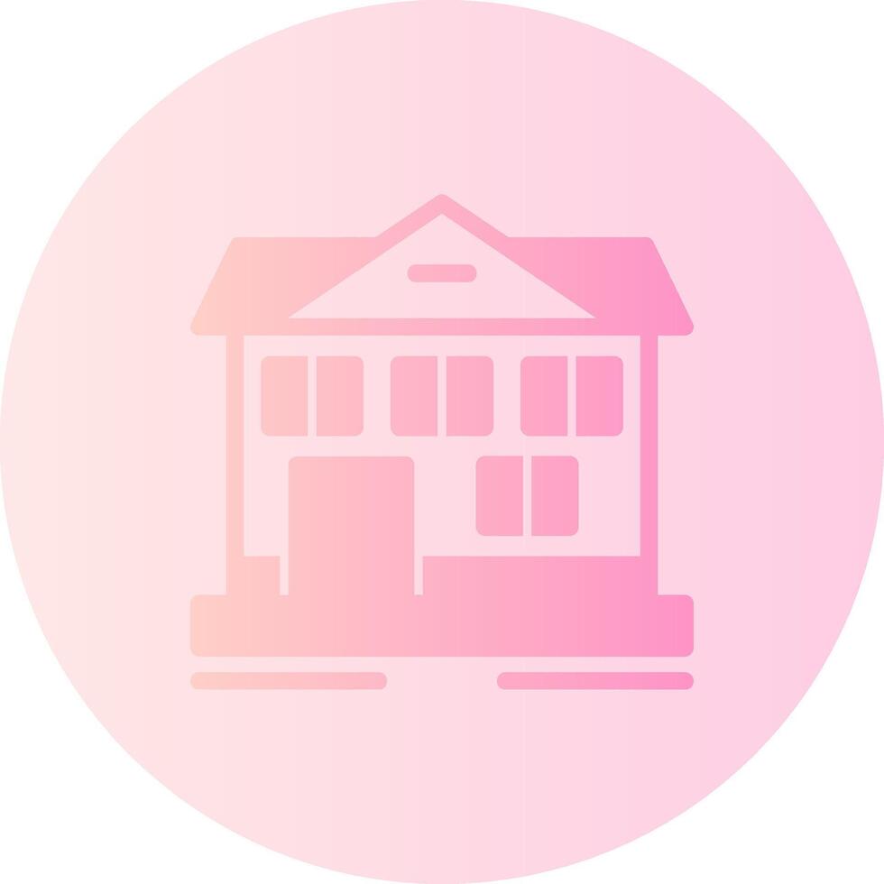 House Gradient Circle Icon vector