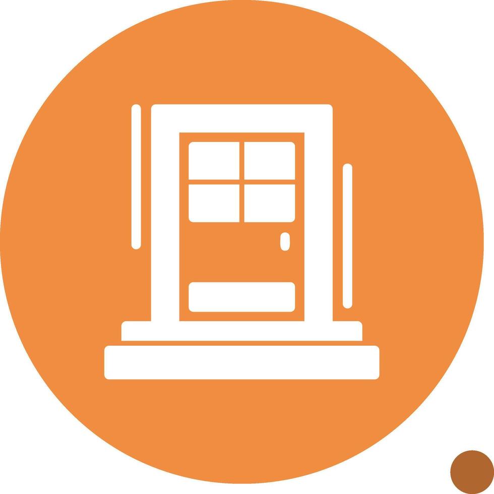 Front door Glyph Shadow Icon vector