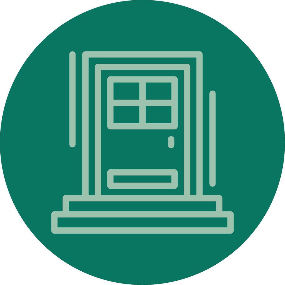 Front door Line Multi color Icon vector