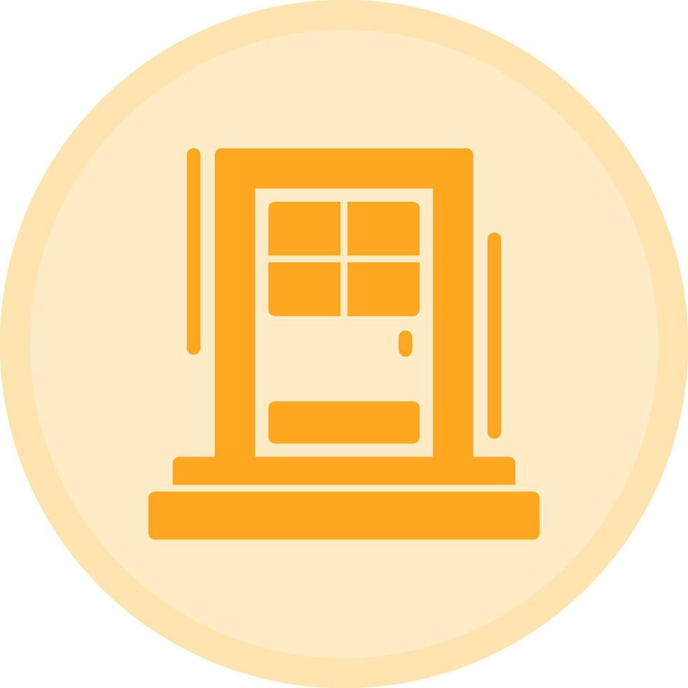 Front door Multicolor Circle Icon vector