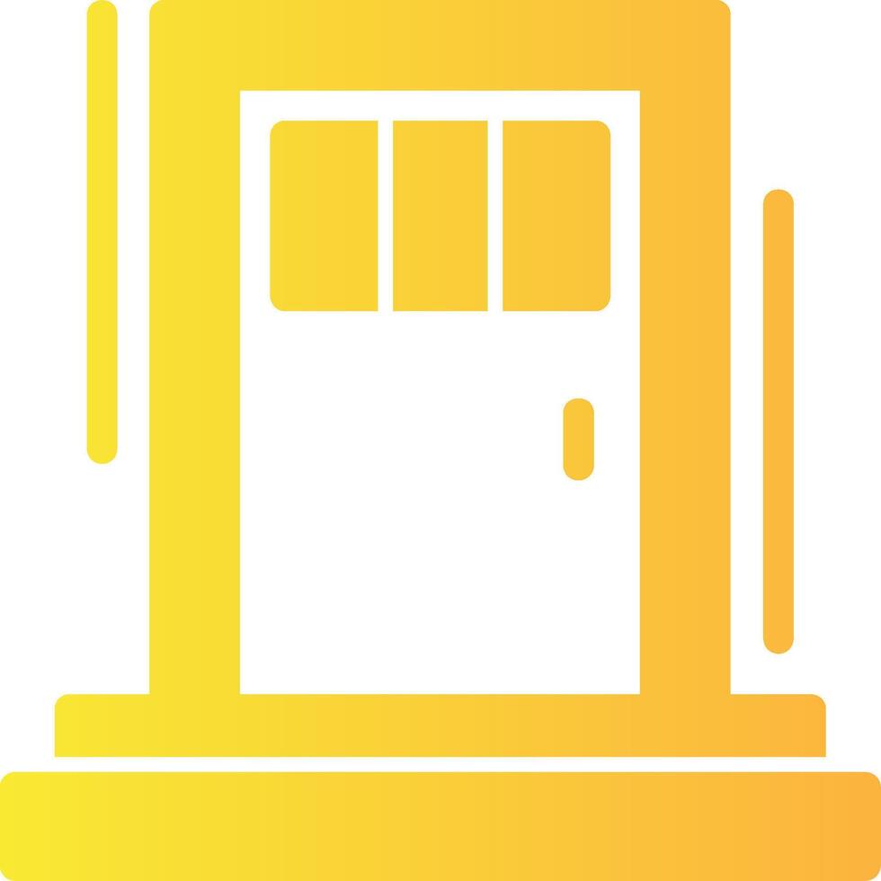 Back door Solid Multi Gradient Icon vector