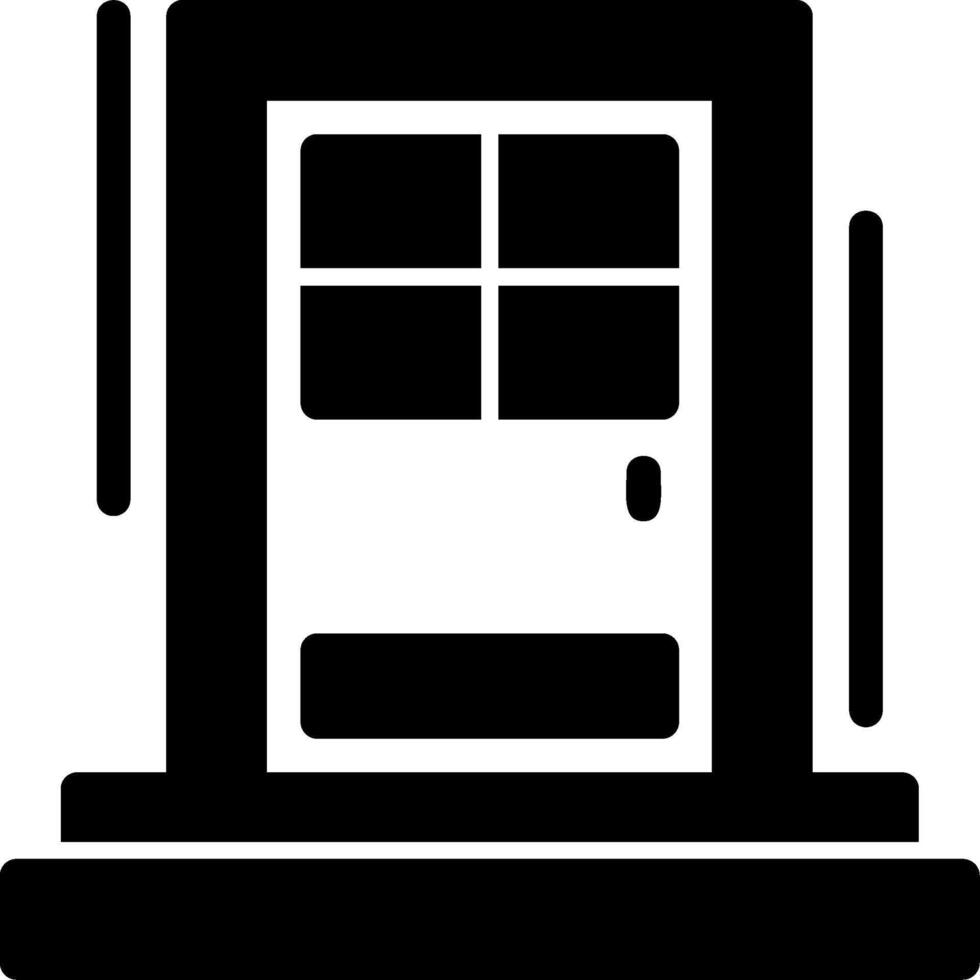 Front door Glyph Icon vector