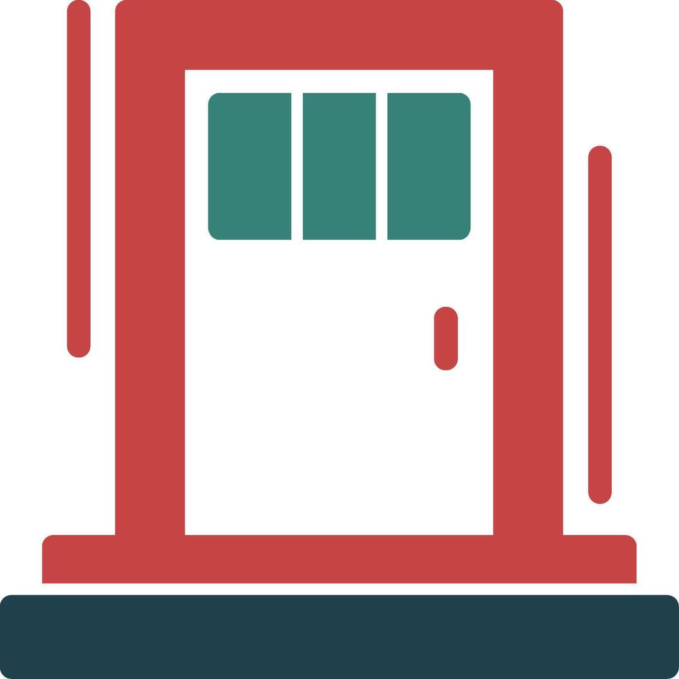 Back door Glyph Two Color Icon vector