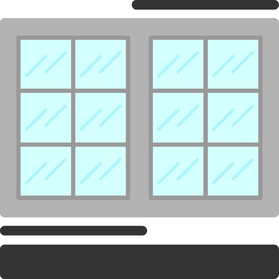 icono de ventana plana vector