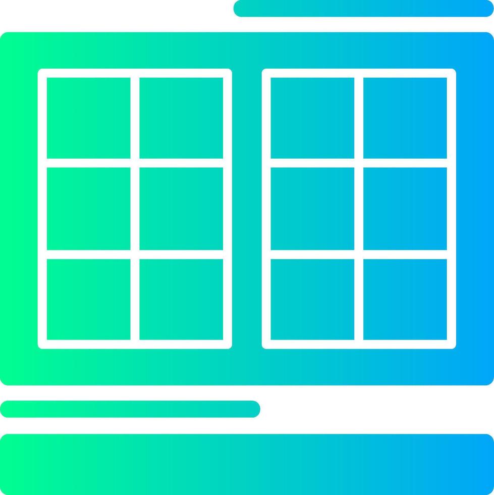 Window Solid Multi Gradient Icon vector