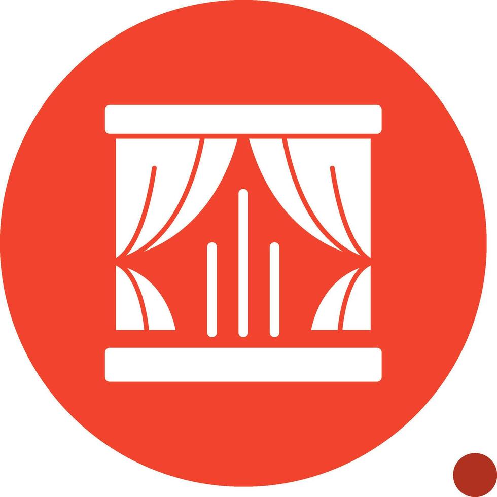 Curtains Glyph Shadow Icon vector