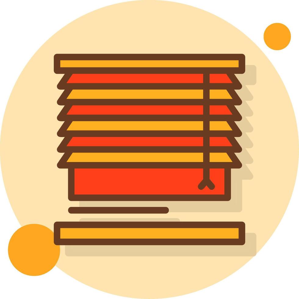 Blinds Filled Shadow Circle Icon vector