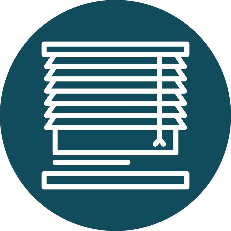 Blinds Outline Circle Icon vector