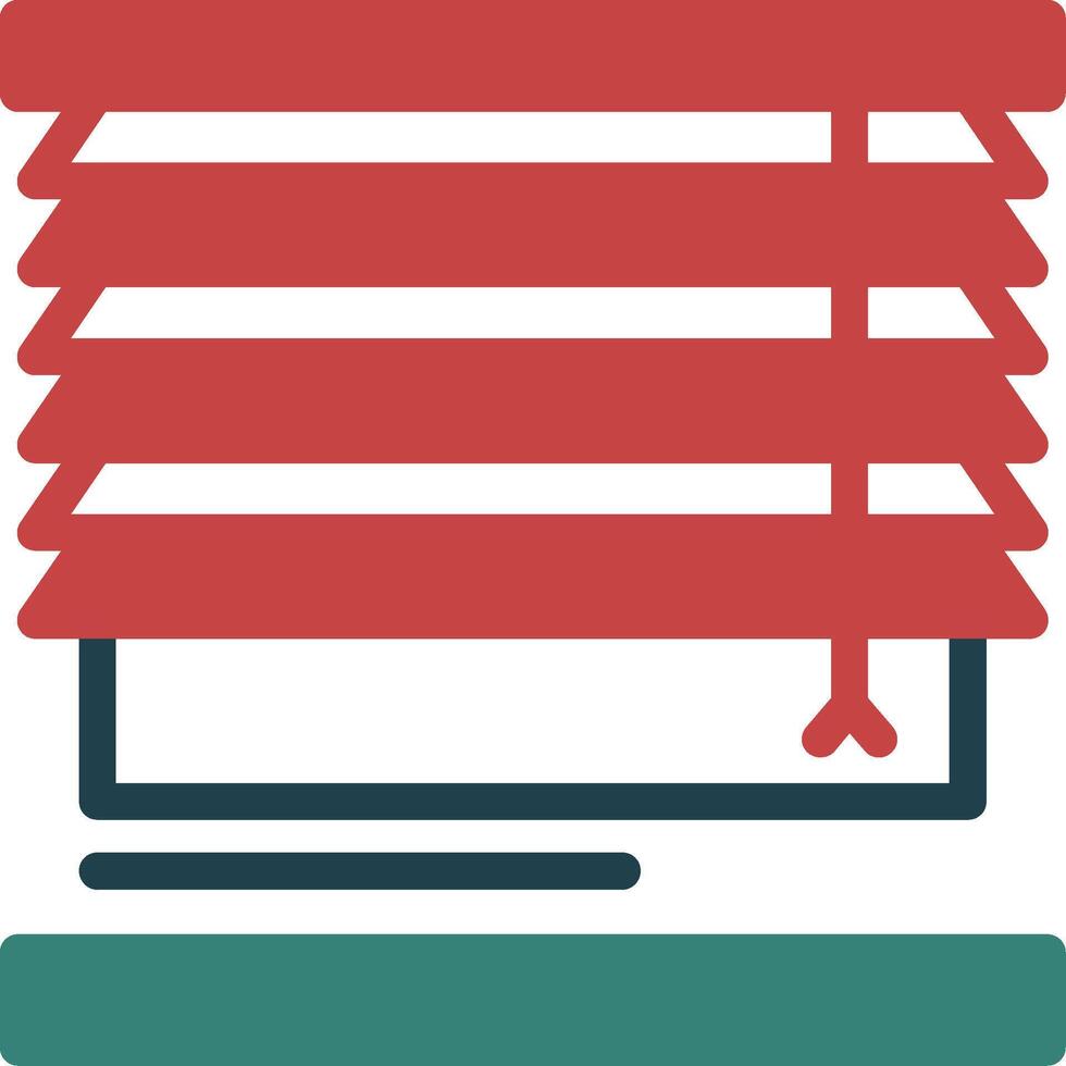 Blinds Glyph Two Color Icon vector