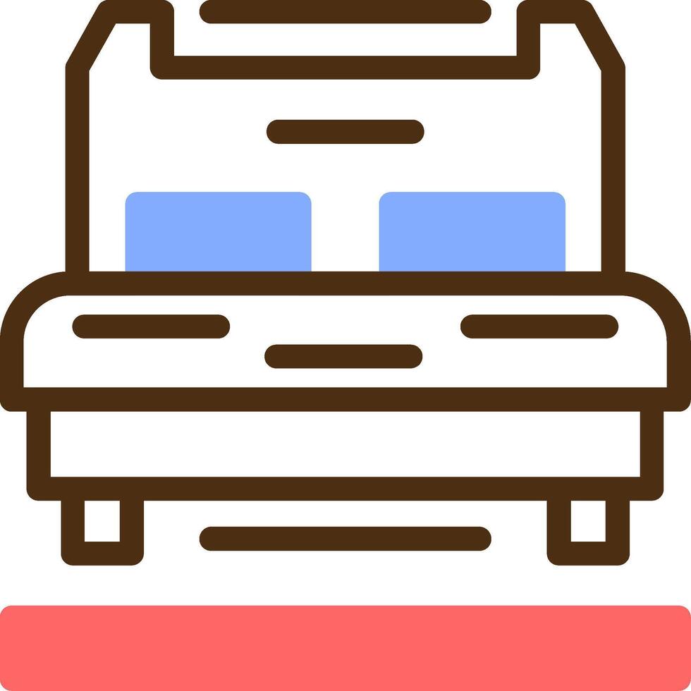 Bed Color Filled Icon vector