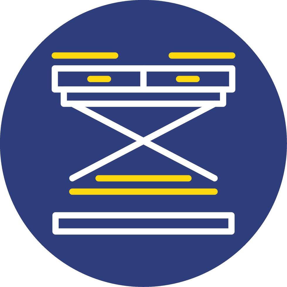 Table Dual Line Circle Icon vector