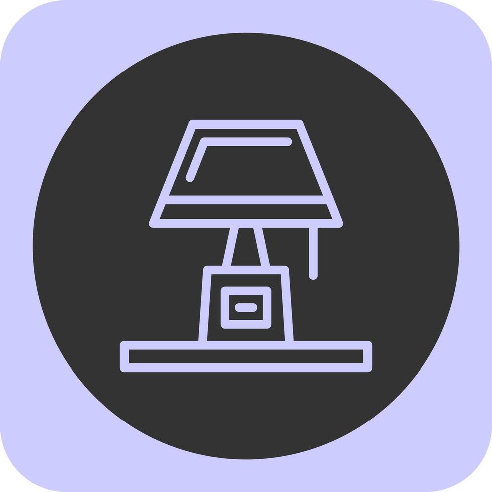 Lamp Linear Round Icon vector