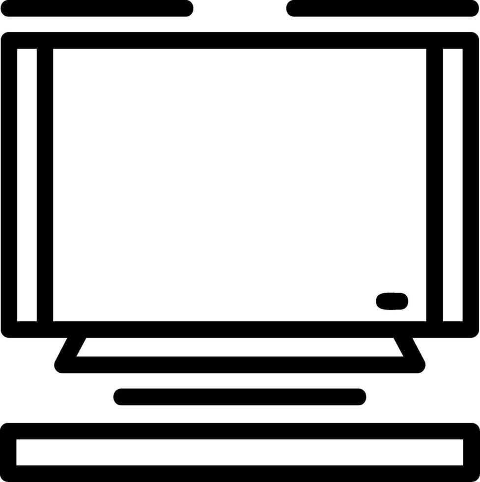 Television Line Icon vector