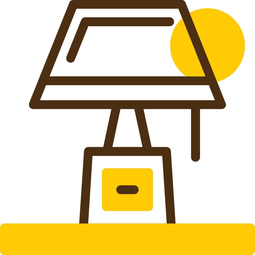 Lamp Yellow Lieanr Circle Icon vector