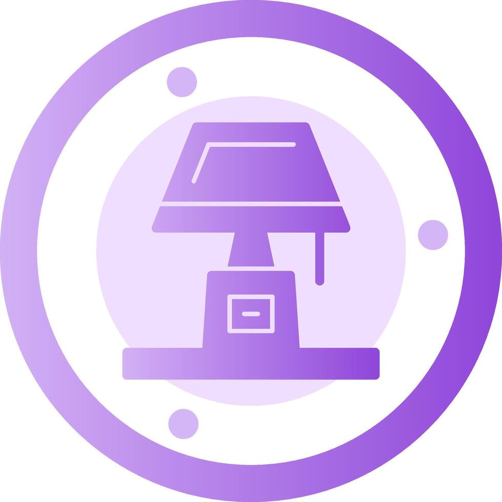 Lamp Glyph Gradient Icon vector