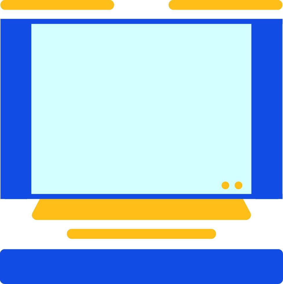 Television Flat Two Color Icon vector