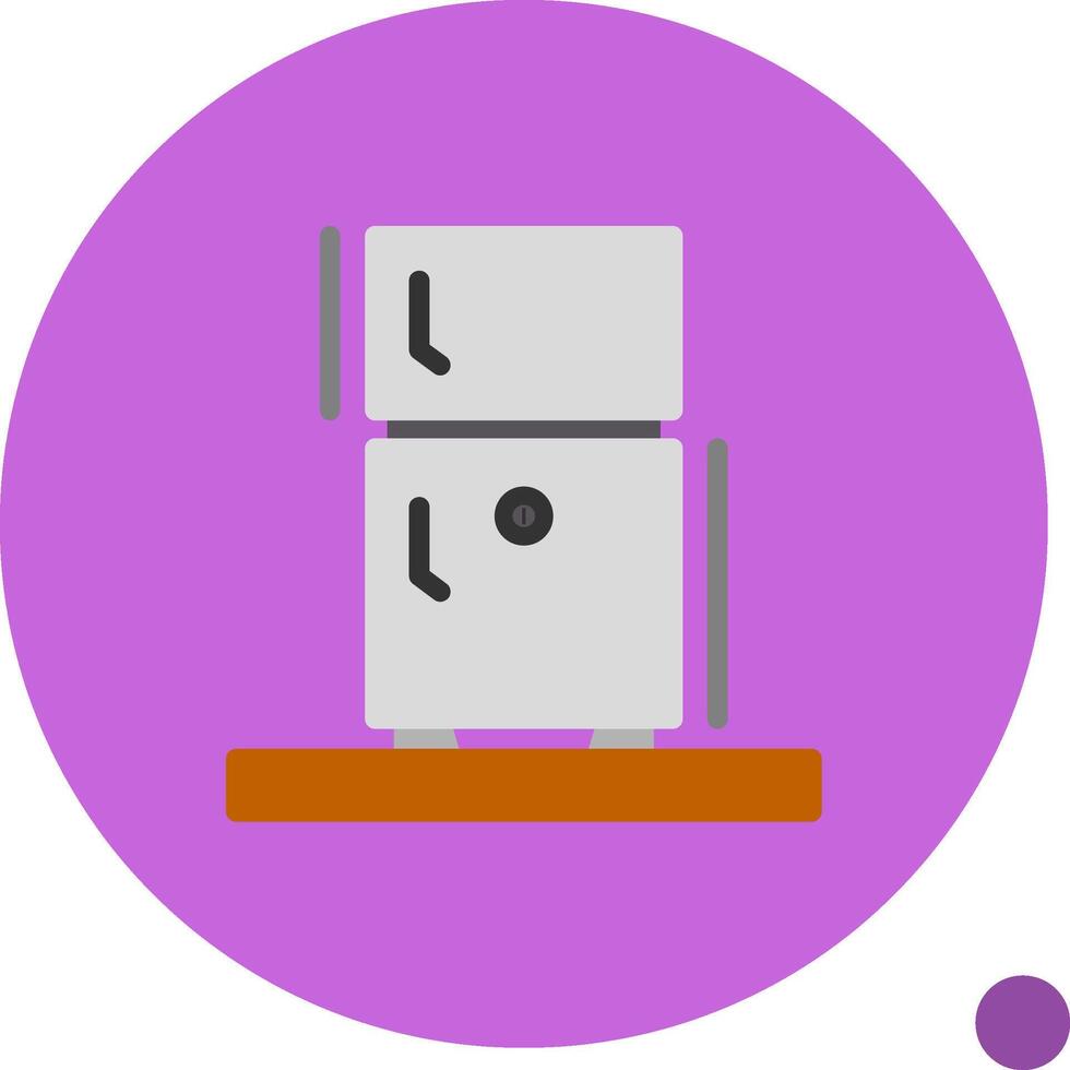 refrigerador plano sombra icono vector