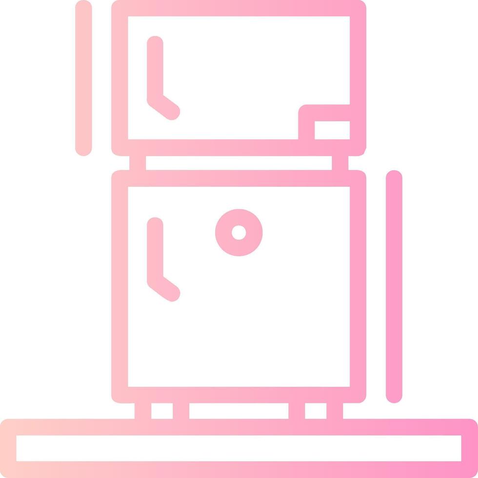 Fridge Linear Gradient Icon vector