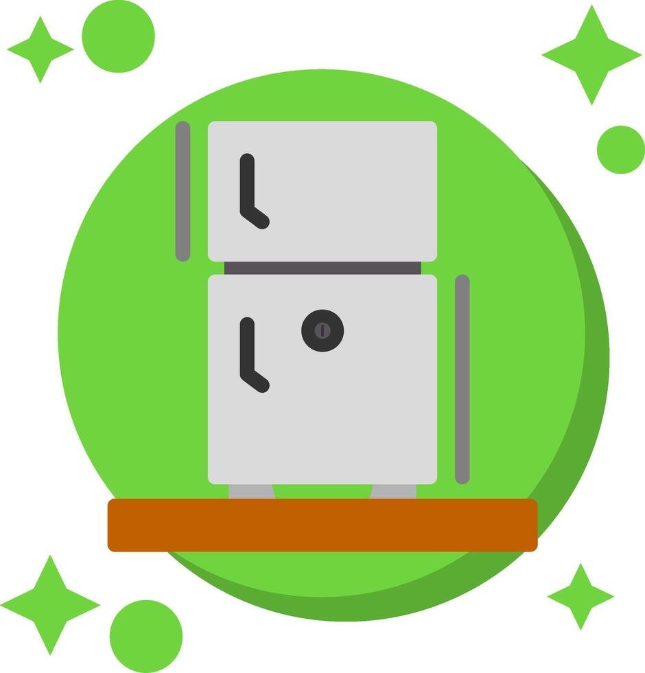 Fridge Tailed Color Icon vector