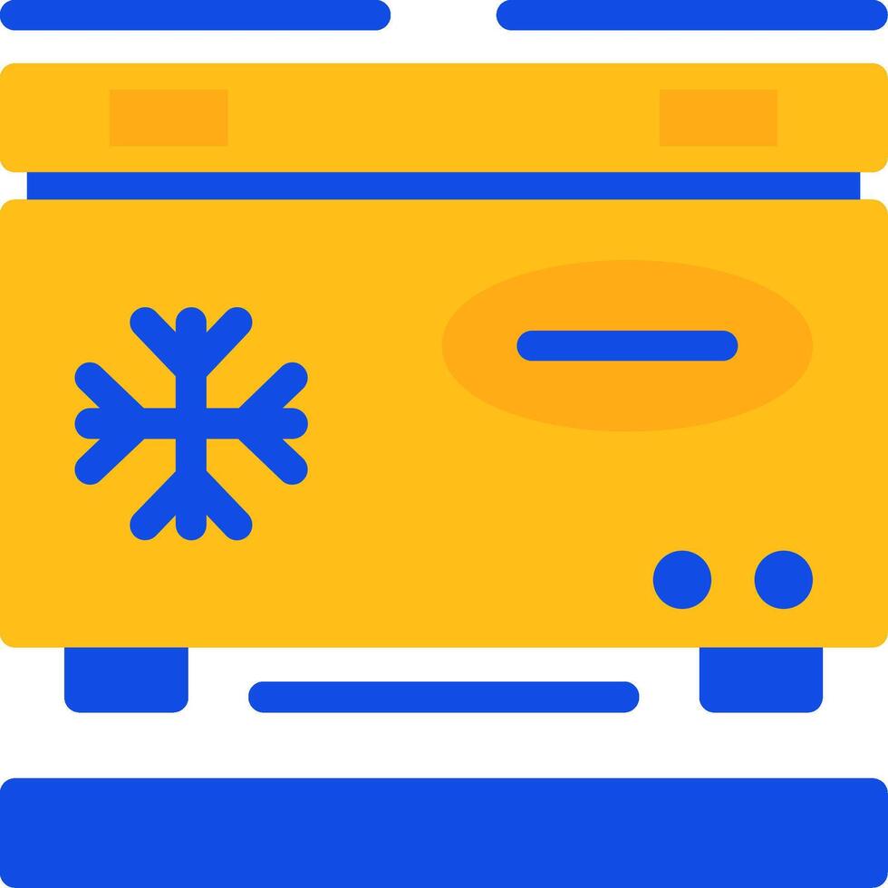 Freezer Flat Two Color Icon vector