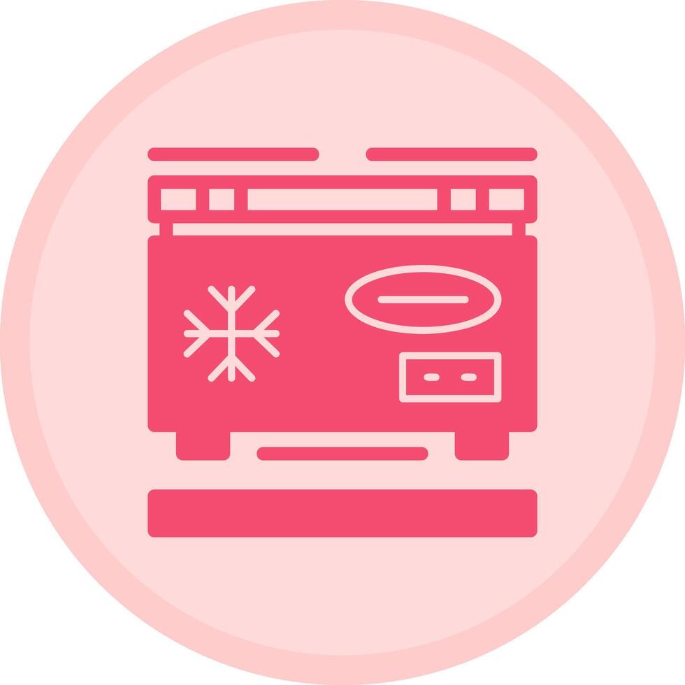 Freezer Multicolor Circle Icon vector
