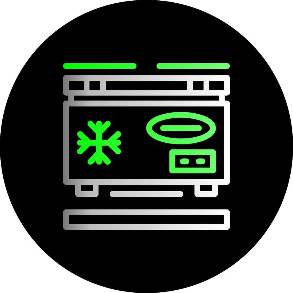 Freezer Dual Gradient Circle Icon vector