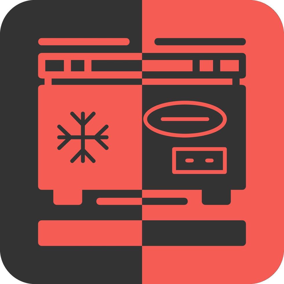 Freezer Red Inverse Icon vector