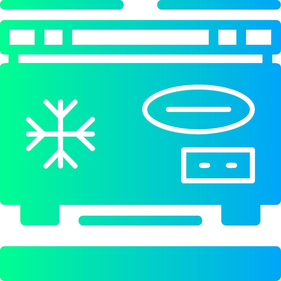 Freezer Solid Multi Gradient Icon vector