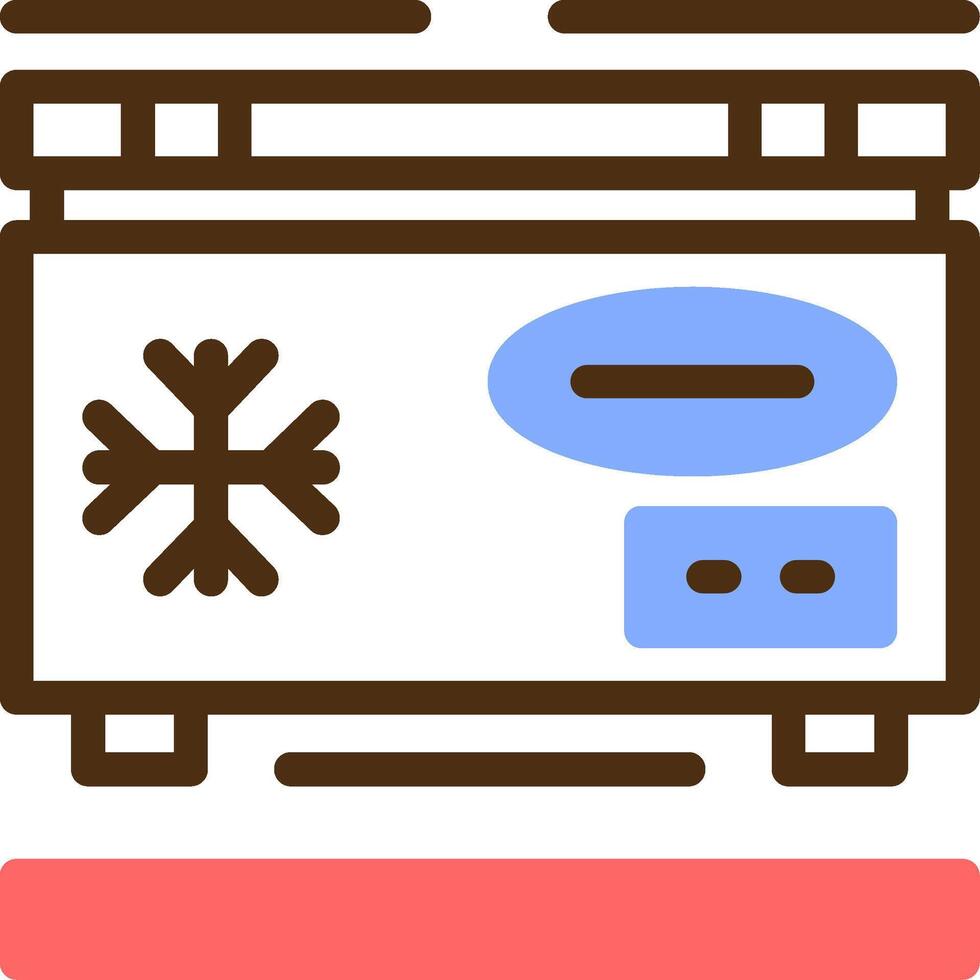 Freezer Color Filled Icon vector